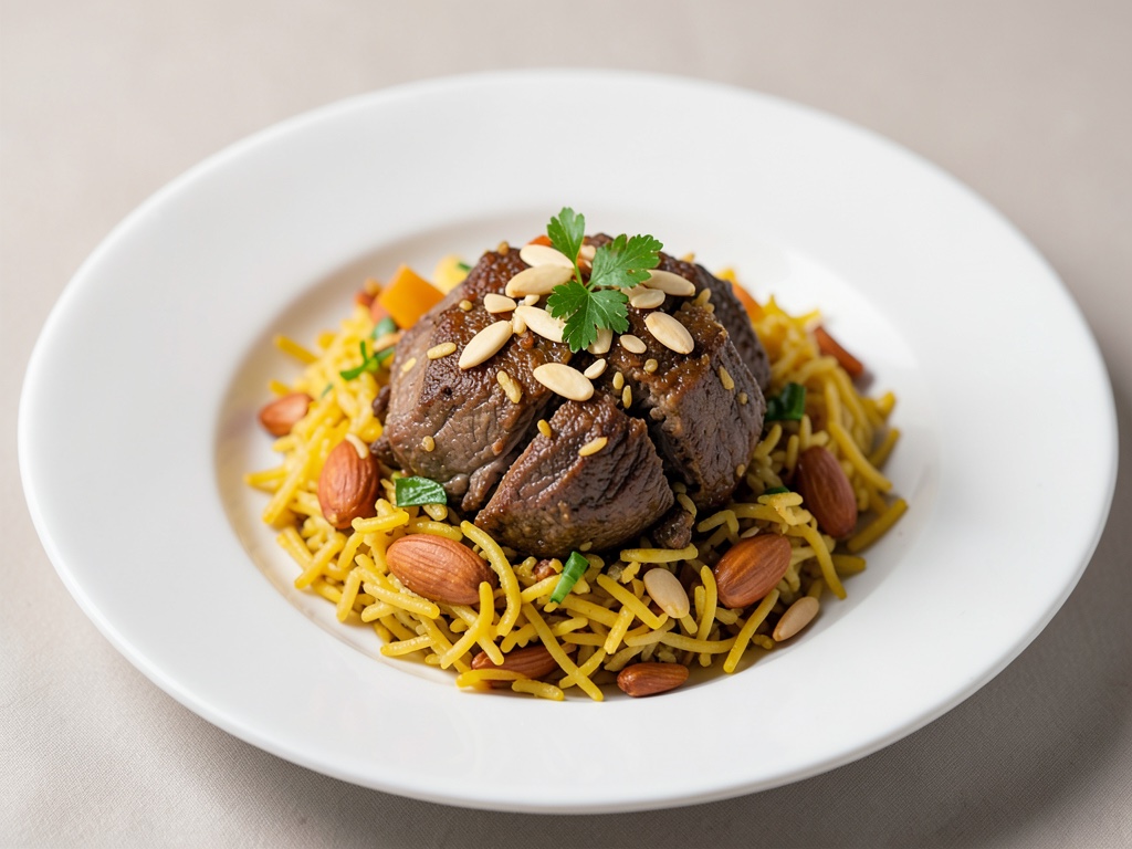 Biryani di agnello con mandorle