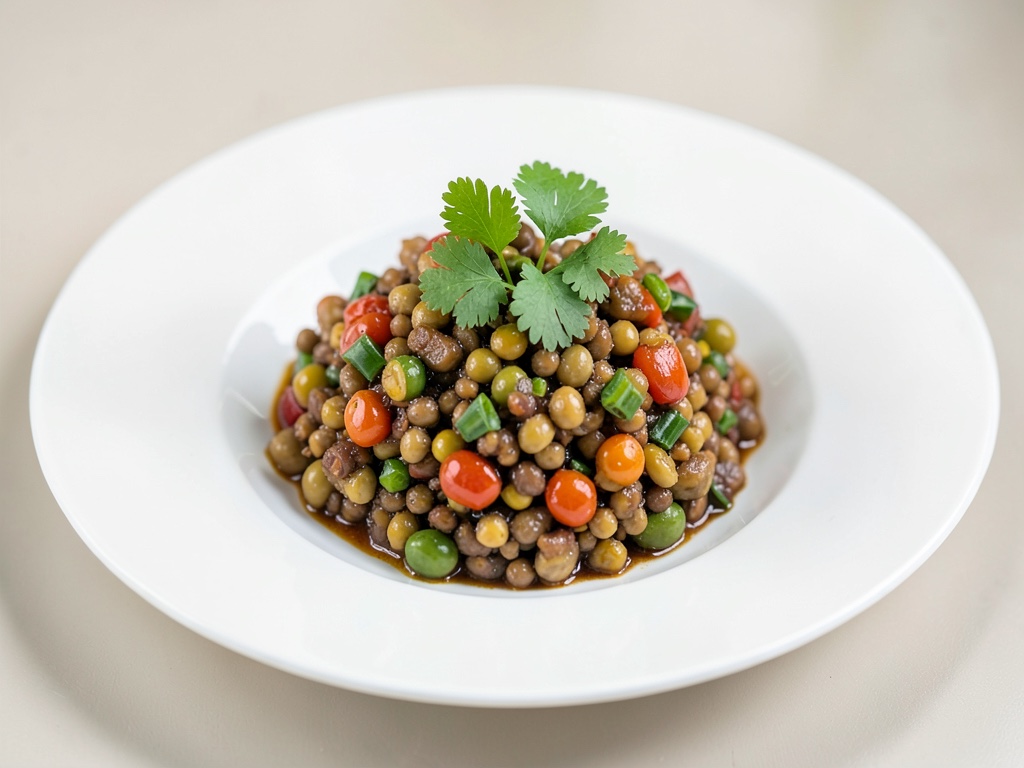 Insalata di lenticchie aromatiche con nota fresca di coriandolo