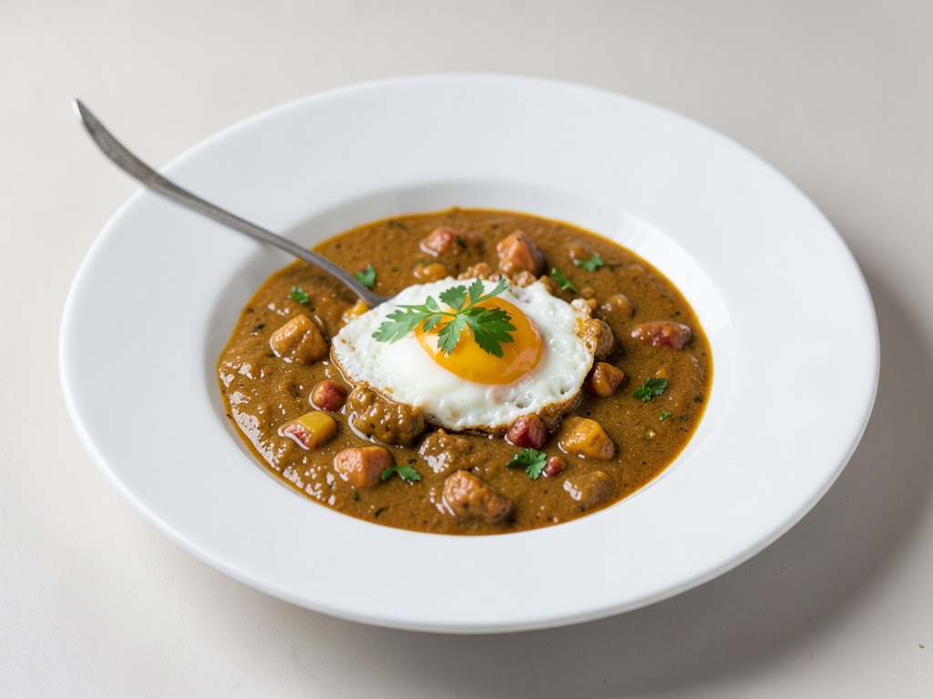 Curry indiano con uovo