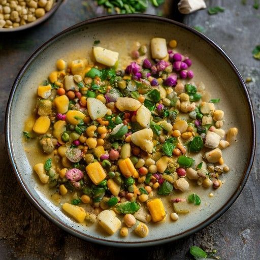 Curry cremoso di lenticchie e verdure