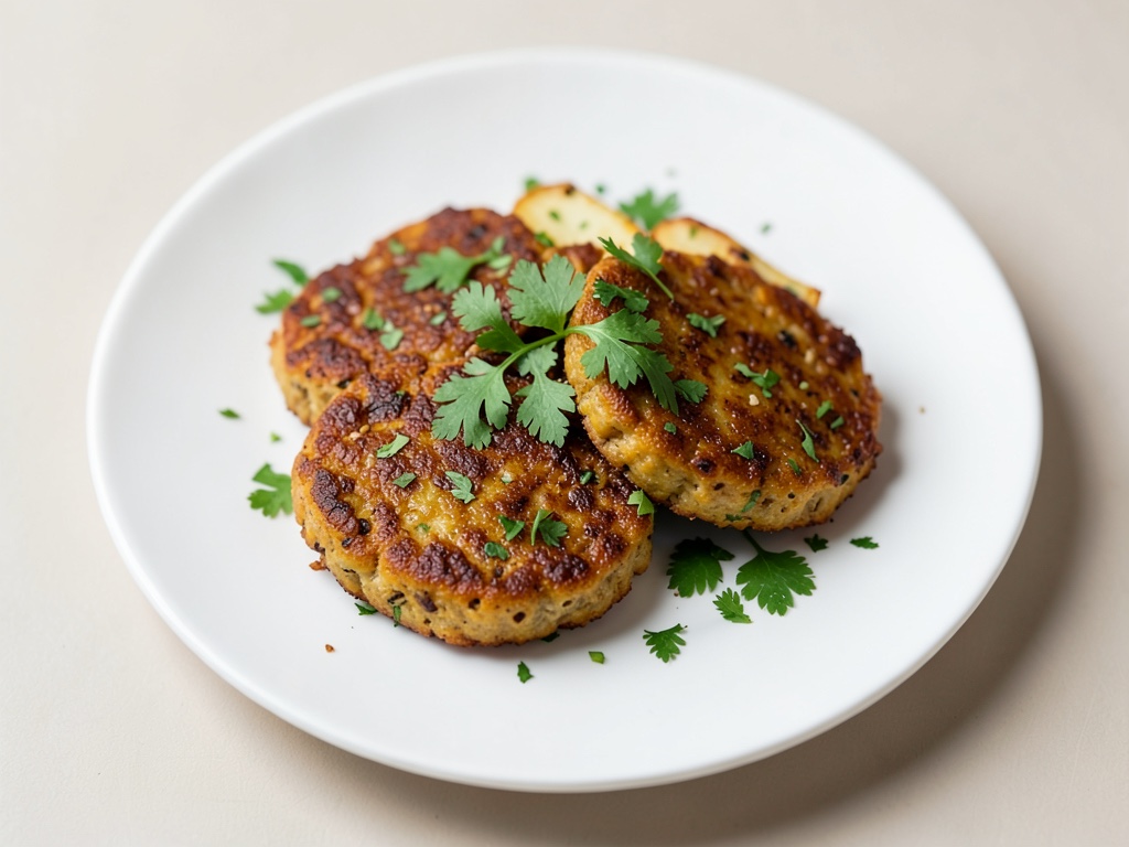 Petites galettes de pommes de terre indiennes à la coriandre (Aloo Tikki)
