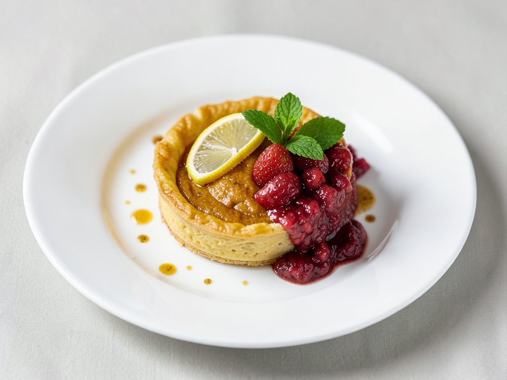 Tortini al Limone e Zenzero con Tartare di Fragole