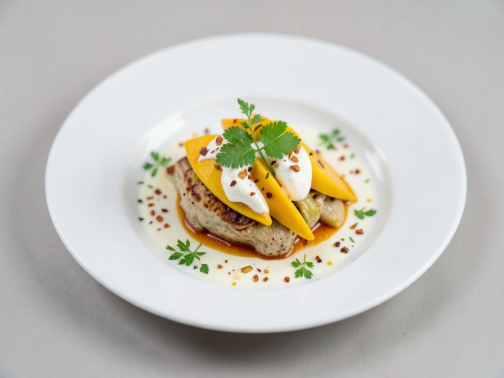 Crema aromatica allo zenzero con mango