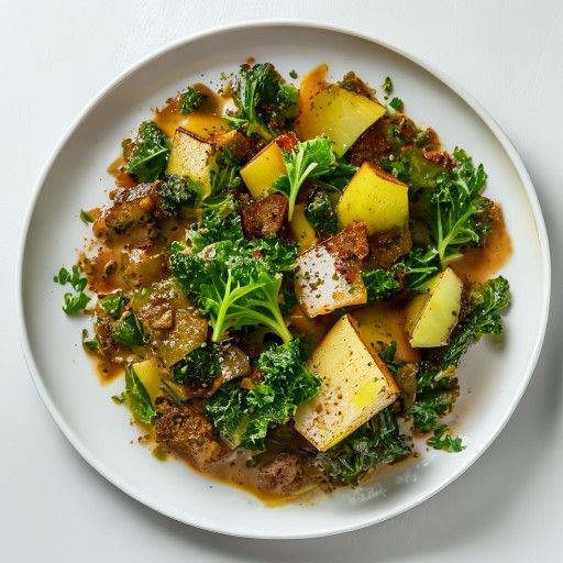Stufato irlandese di patate e cavolo riccio