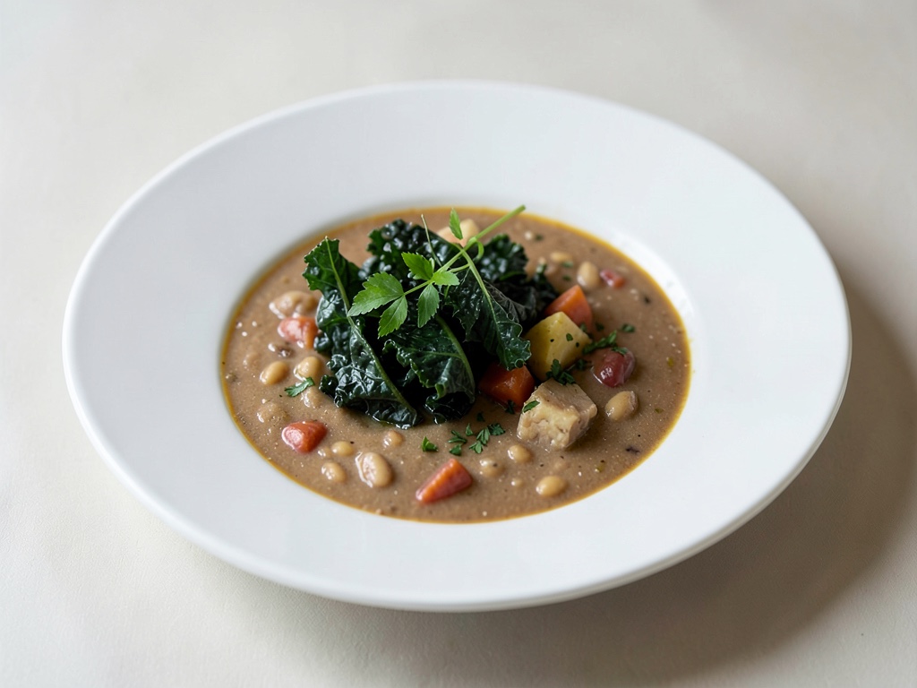 Soupe italienne aux haricots blancs et chou frisé