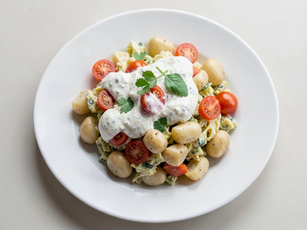 Insalata di patate italiana con dressing allo yogurt