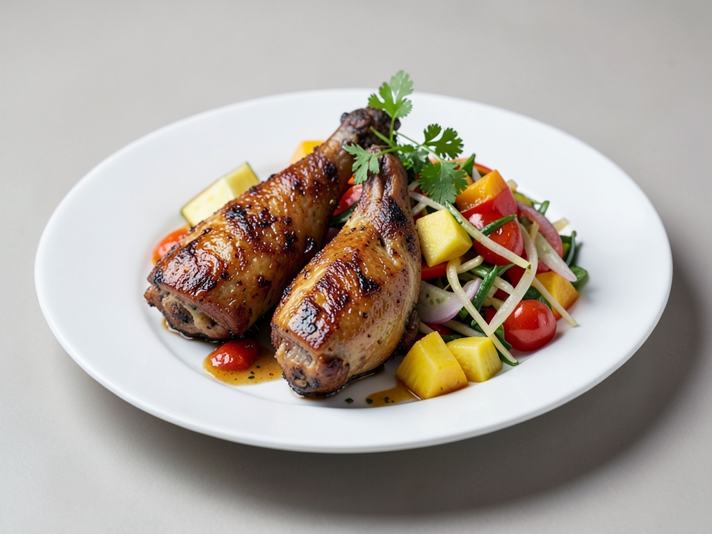 Jamaican Chicken Thighs with Pineapple Salad