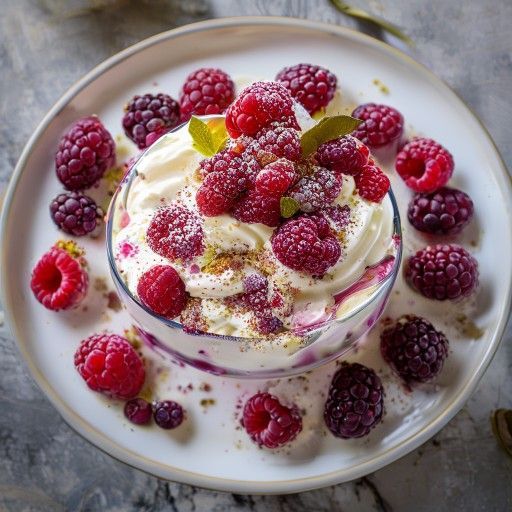 Parfait di lamponi e yogurt
