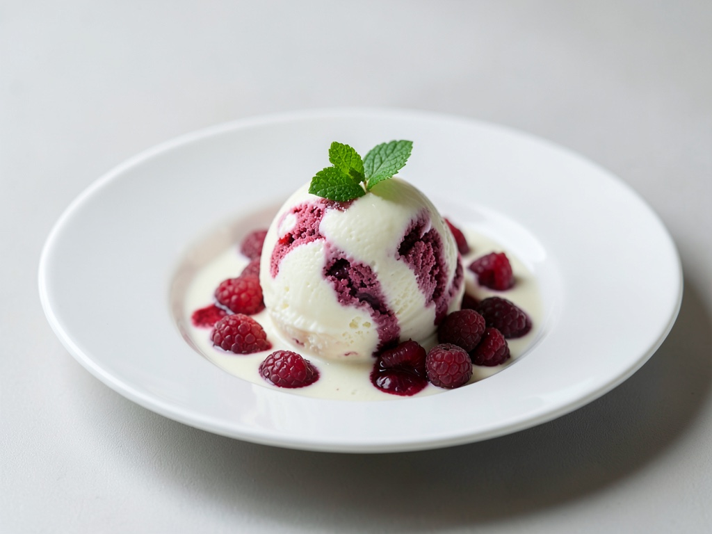 Gelato al lampone e yogurt cremoso