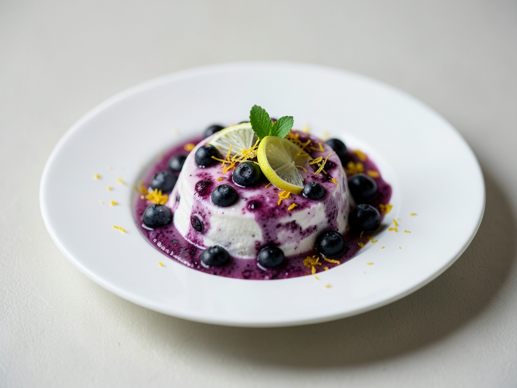 Yogur con aroma a arándano y limón
