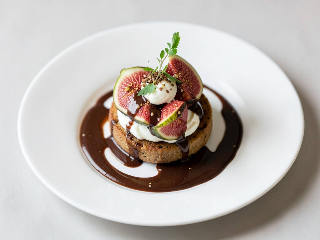 Fichi e yogurt con salsa al cioccolato
