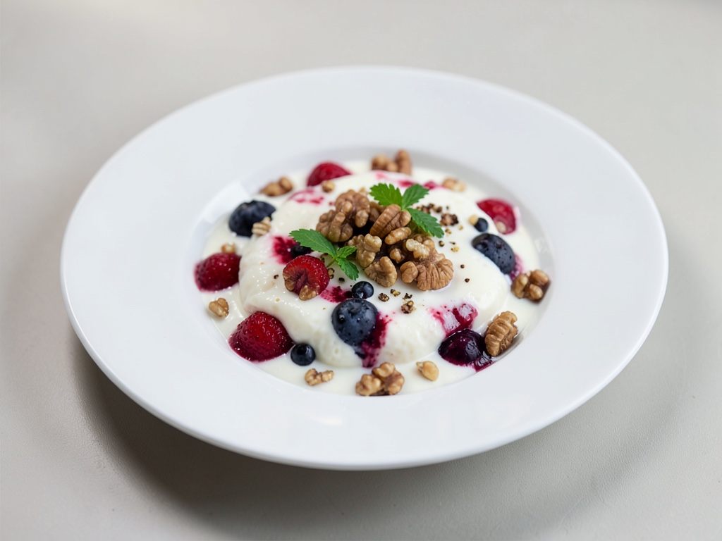 Yogurt fruttato con noci