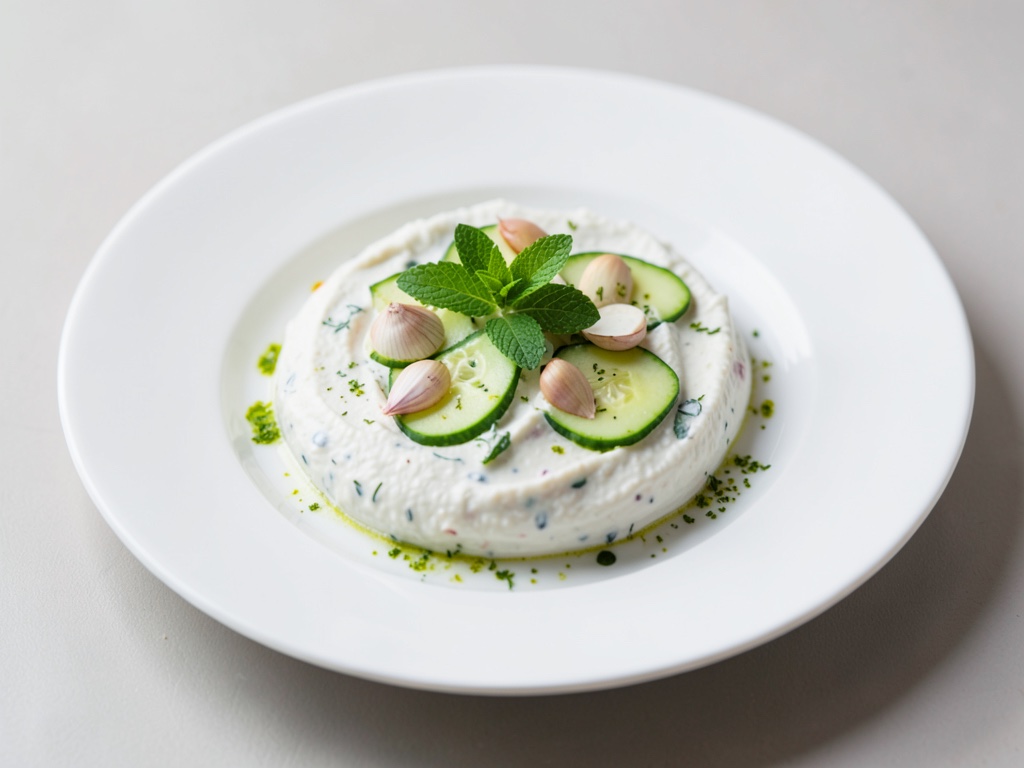 Dip allo yogurt fresco con cetriolo, aglio e menta