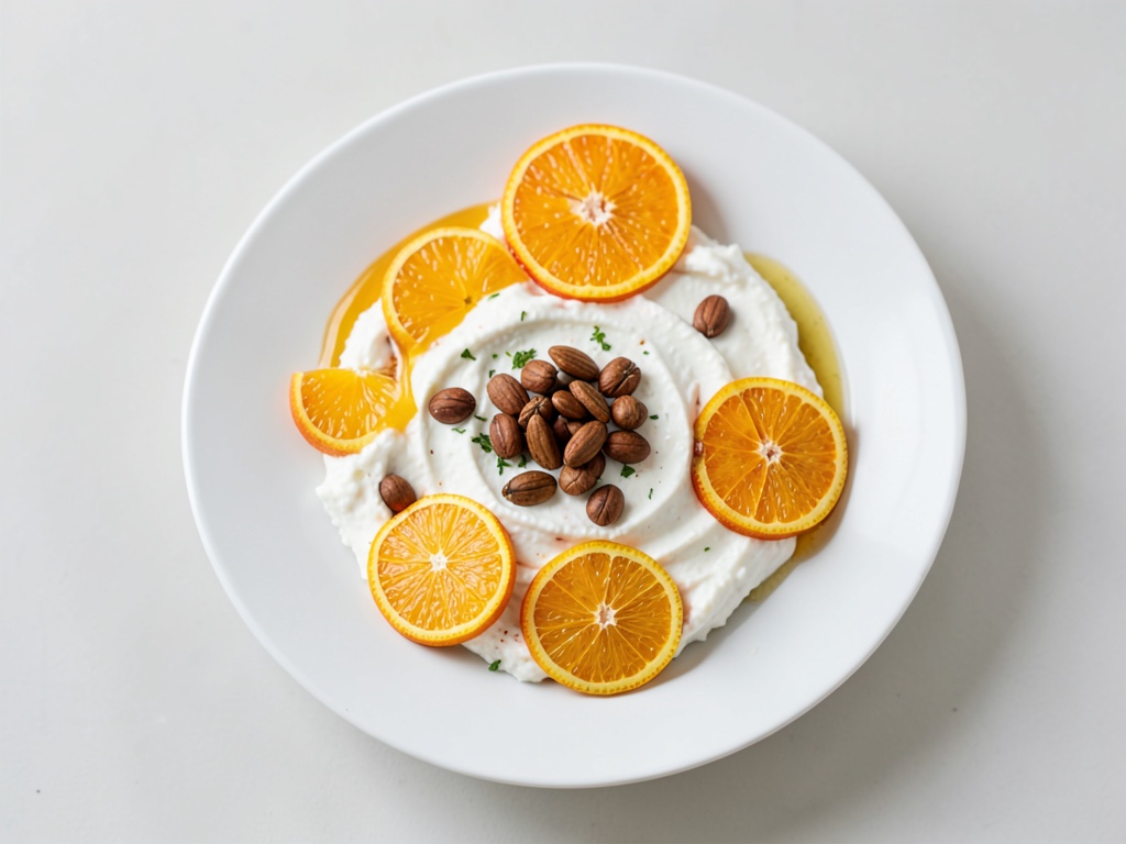Yogurt cremoso con arance fresche