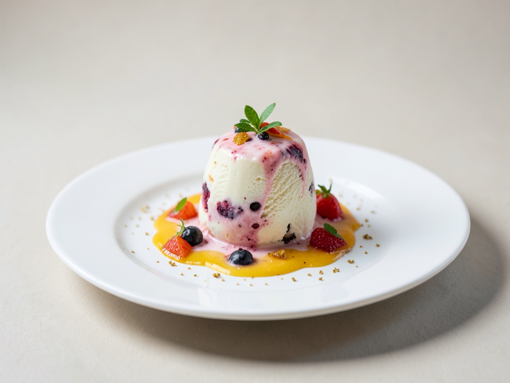 Fruchtiges Joghurt-Nektarinen-Eis