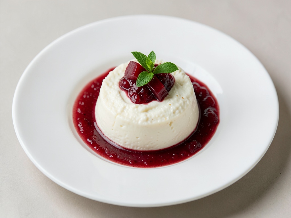 Joghurt-Pannacotta mit Rhabarberkompott