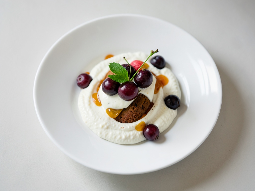 Crème de yaourt et quark à la physalis