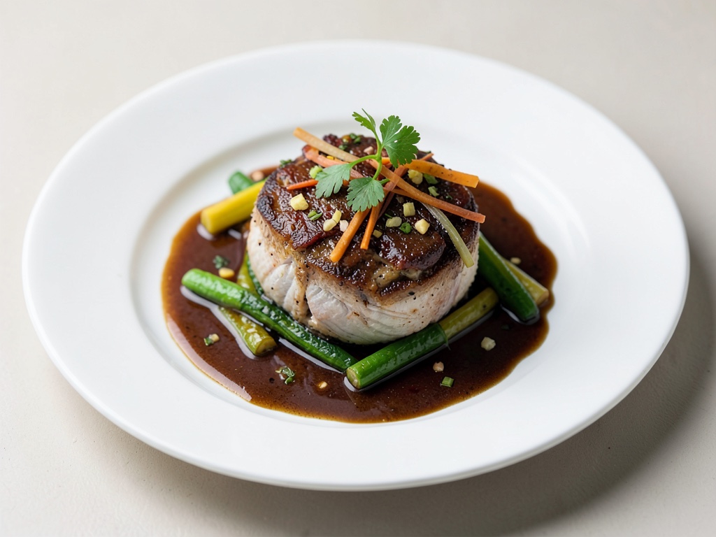 Merluzzo con verdure asiatiche in salsa di soia