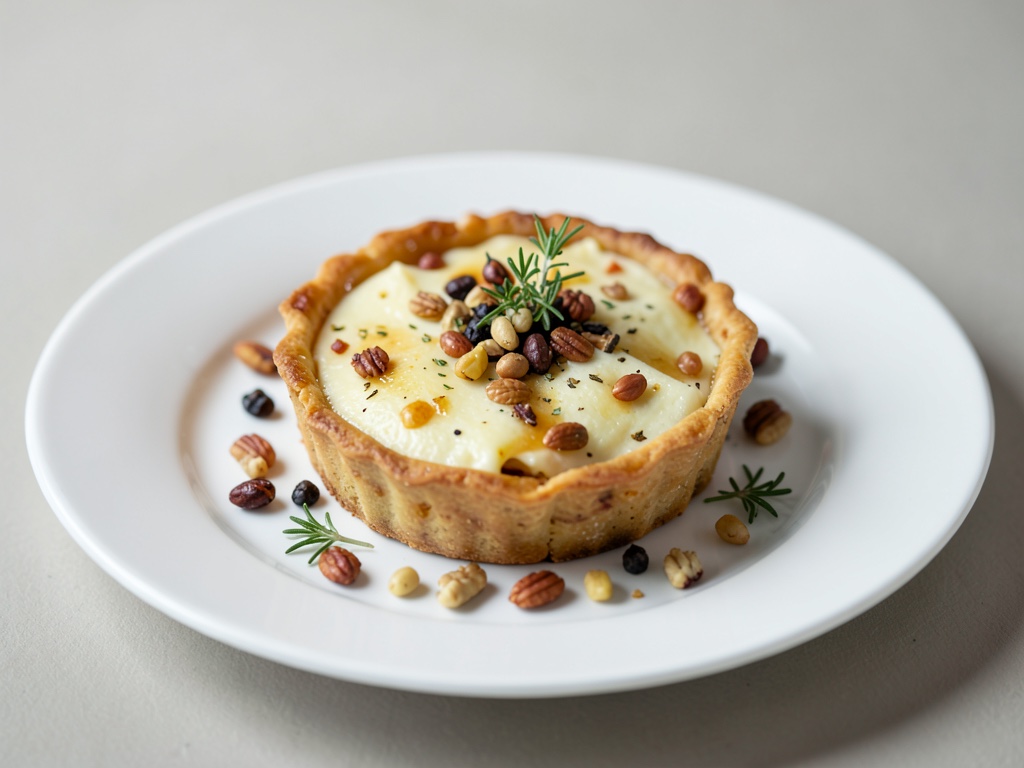 Torta salata di pere e formaggio con noci e timo