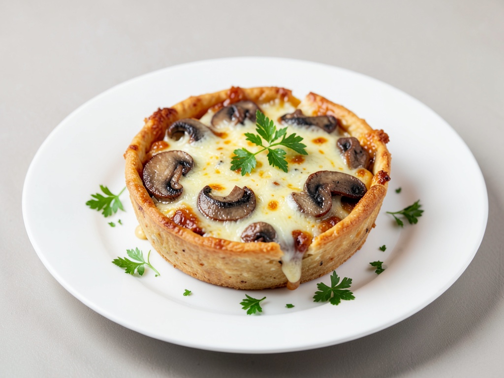 Torta croccante ai funghi e formaggio