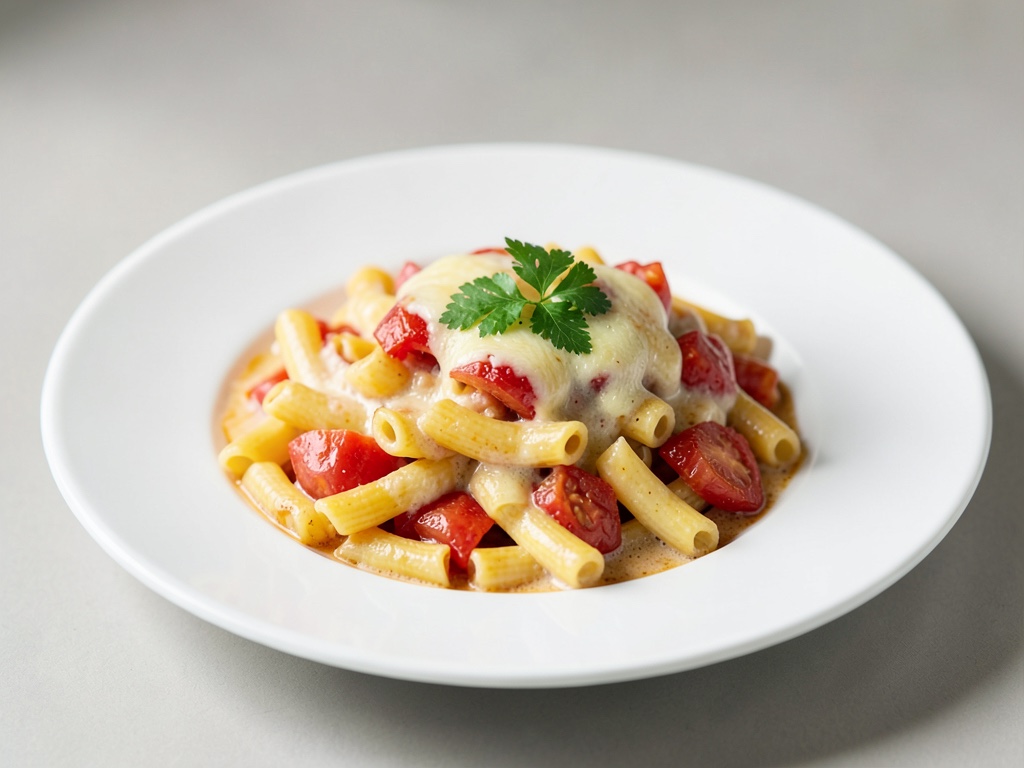 Cremige Makkaroni mit Tomaten und Käse