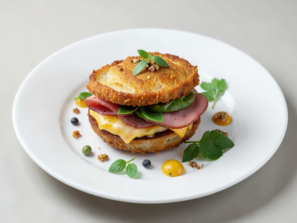 Sandwich croccante al formaggio e prosciutto