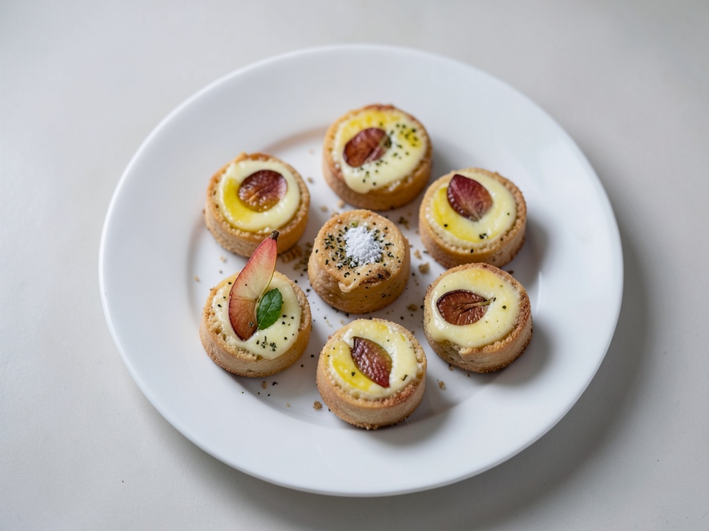 Birnen-Käse-Törtchen mit Spinat