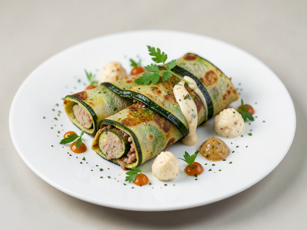 Rotoli di Zucchina con Palline di Formaggio