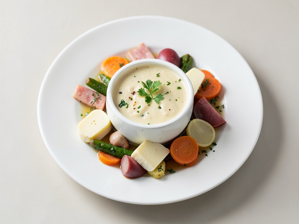 Fonduta di formaggio con verdure fresche