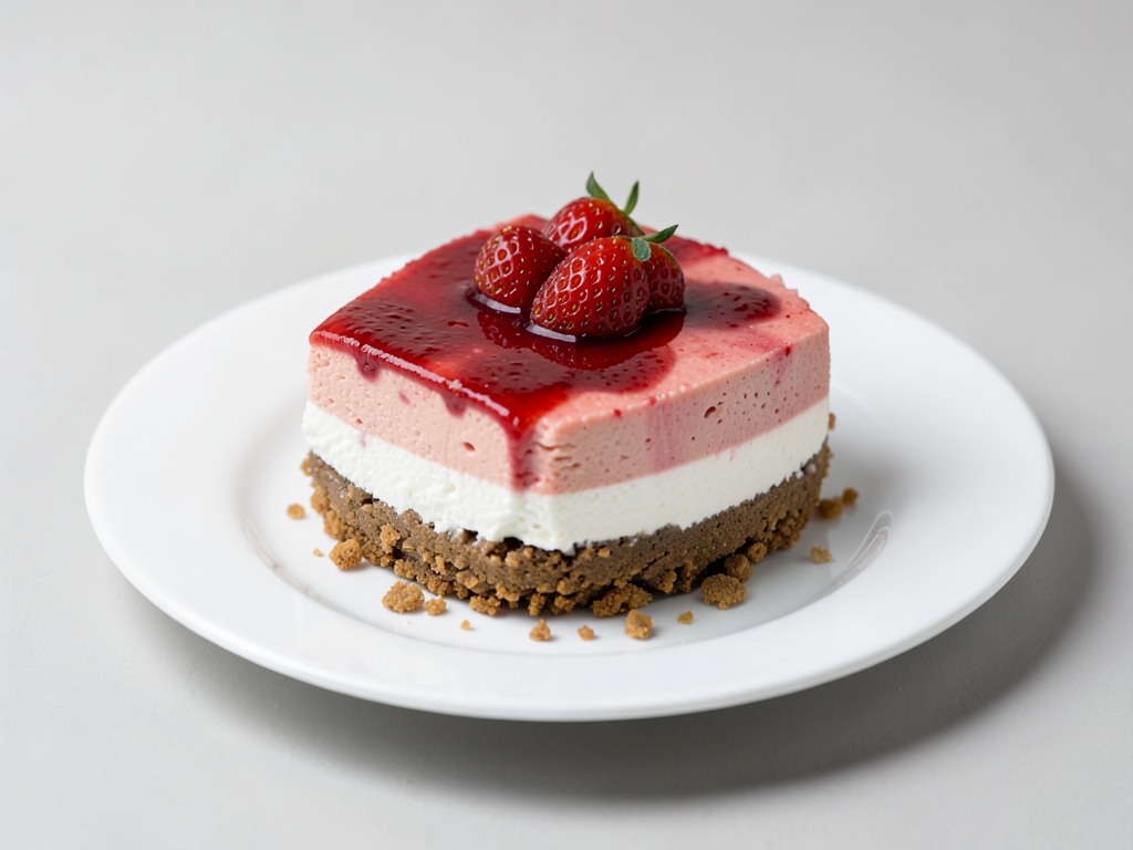 Erdbeer-Käsekuchen mit knusprigem Keksboden