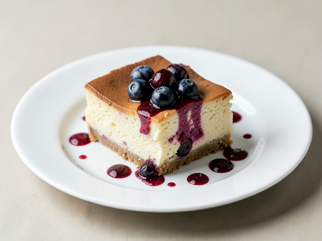 Torta di formaggio ai frutti di bosco blu