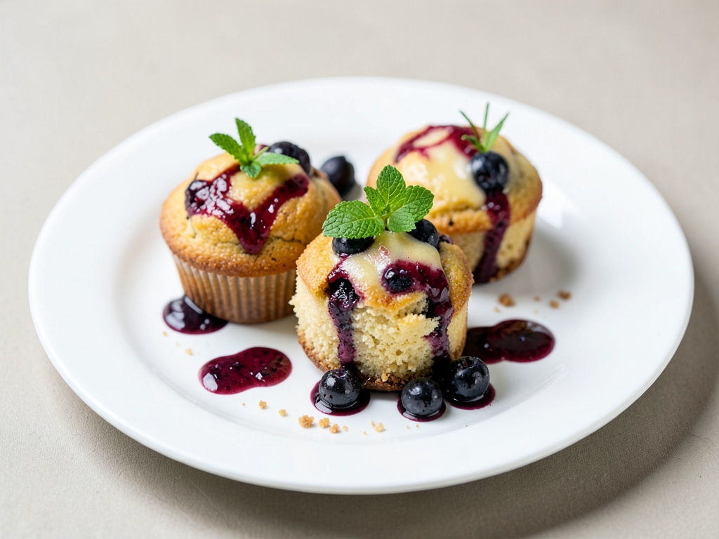 Muffin al formaggio e mirtilli