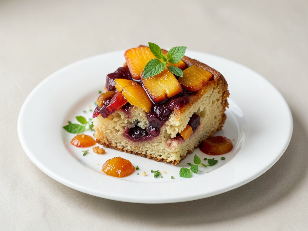 Saftiger Pfirsich-Kaffee-Kuchen