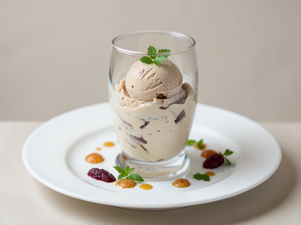 Cremiges Kaffee-Eis im Glas