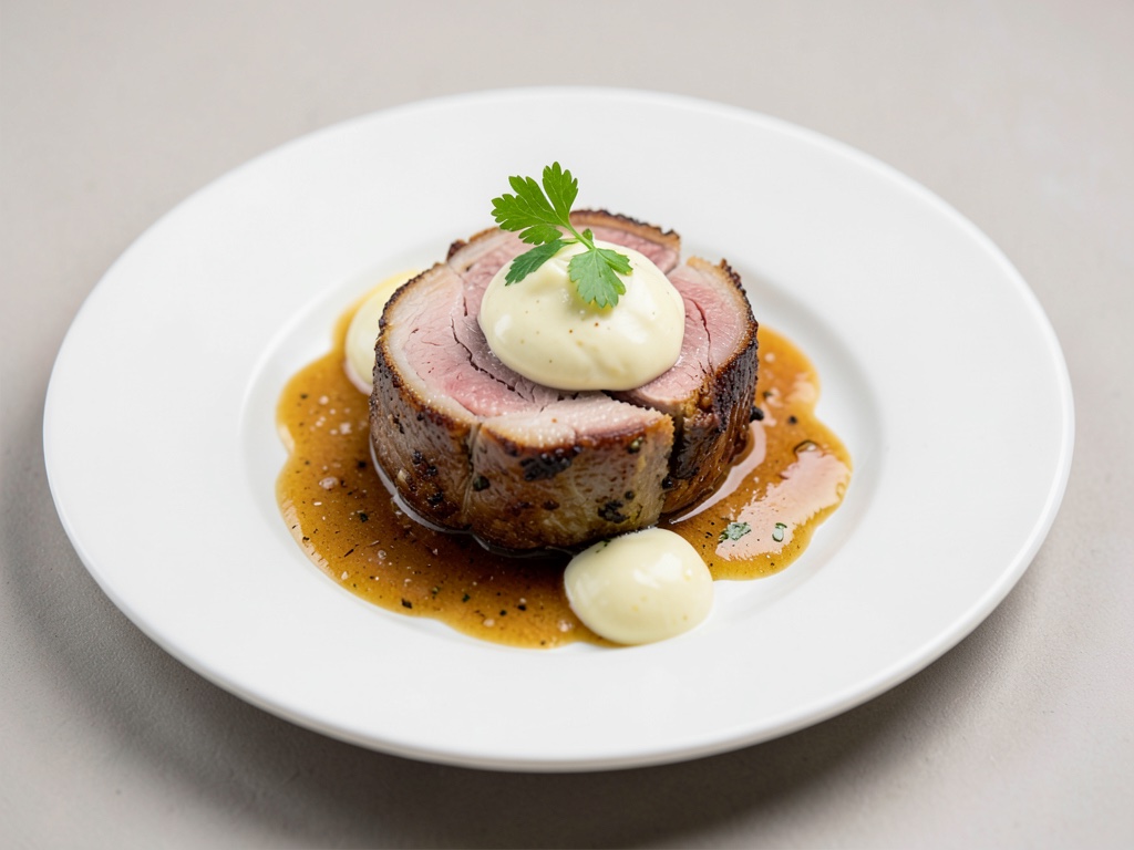 Braciola di vitello tenera con crema al limone fresca