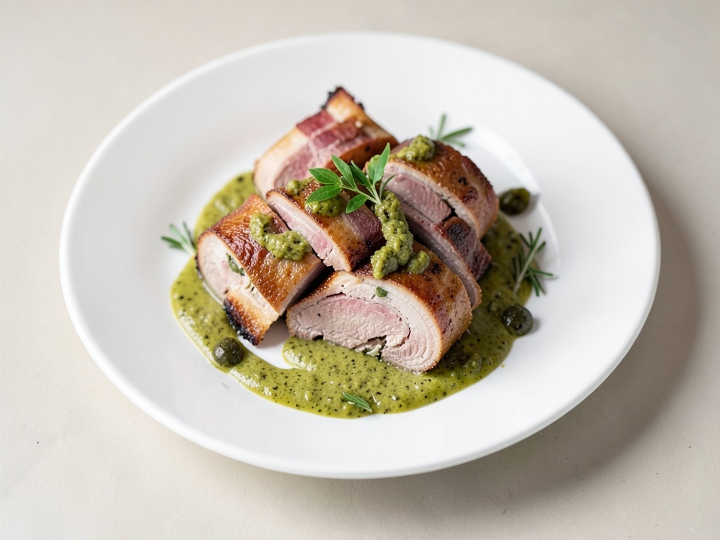 Involtini di vitello con pancetta e crema alle olive
