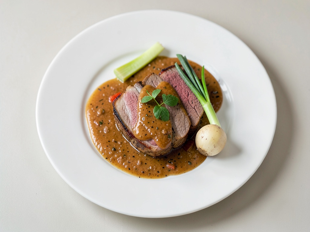 Viande de veau tendre en sauce crémeuse au thon et aux câpres