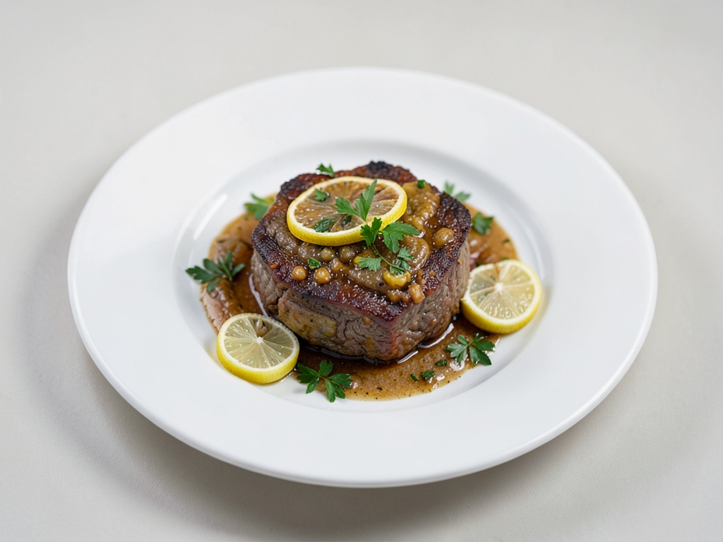 Zarte Kalbshack-Tajine mit Zitrone