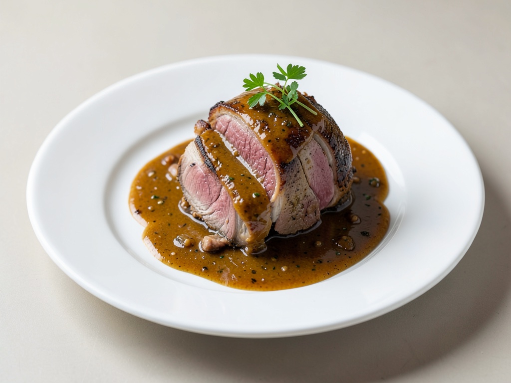 Braciola di vitello succosa con salsa speziata