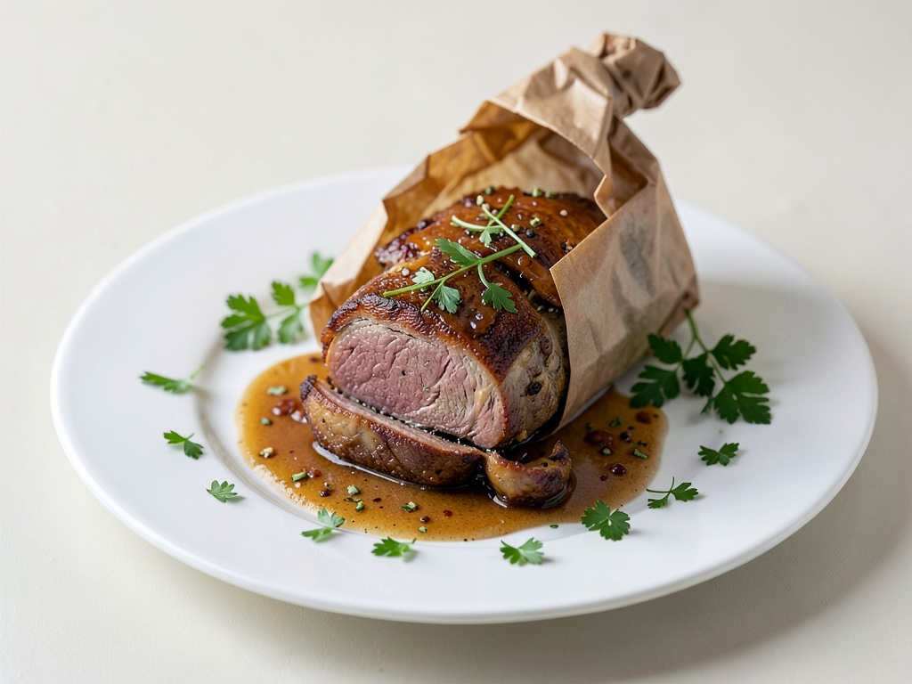 Saftiger Kalbsbraten im Ofenbeutel