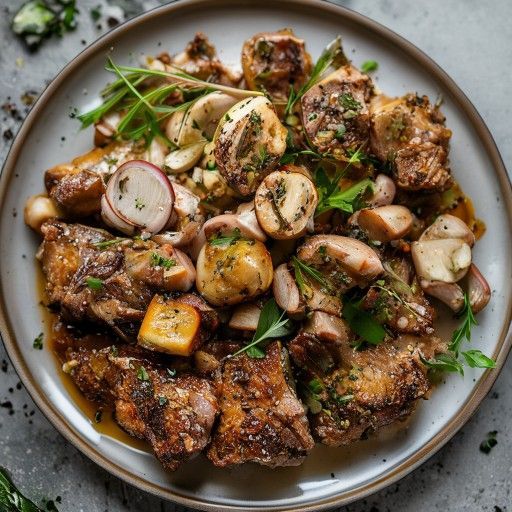 Braciola di vitello croccante con crosta di noci e autunnale