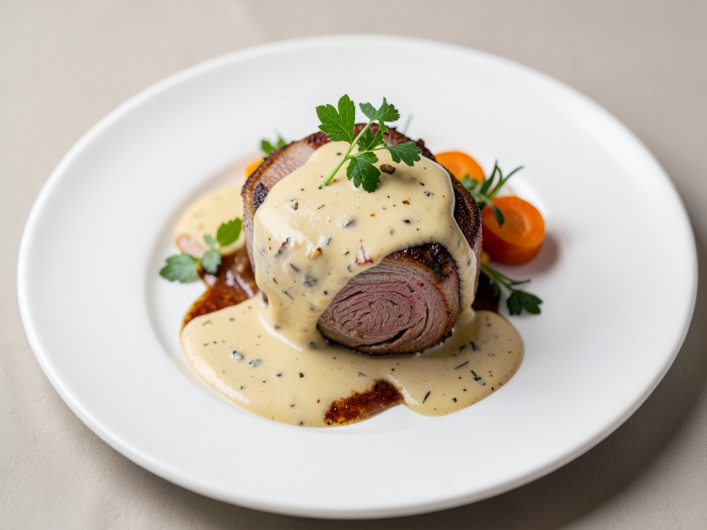 Braciola di vitello tenera con salsa al vino cremosa