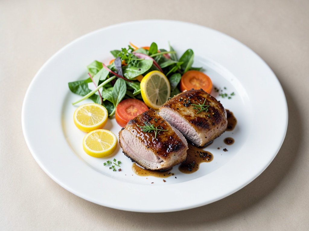 Cotoletta di vitello con insalata agrumata