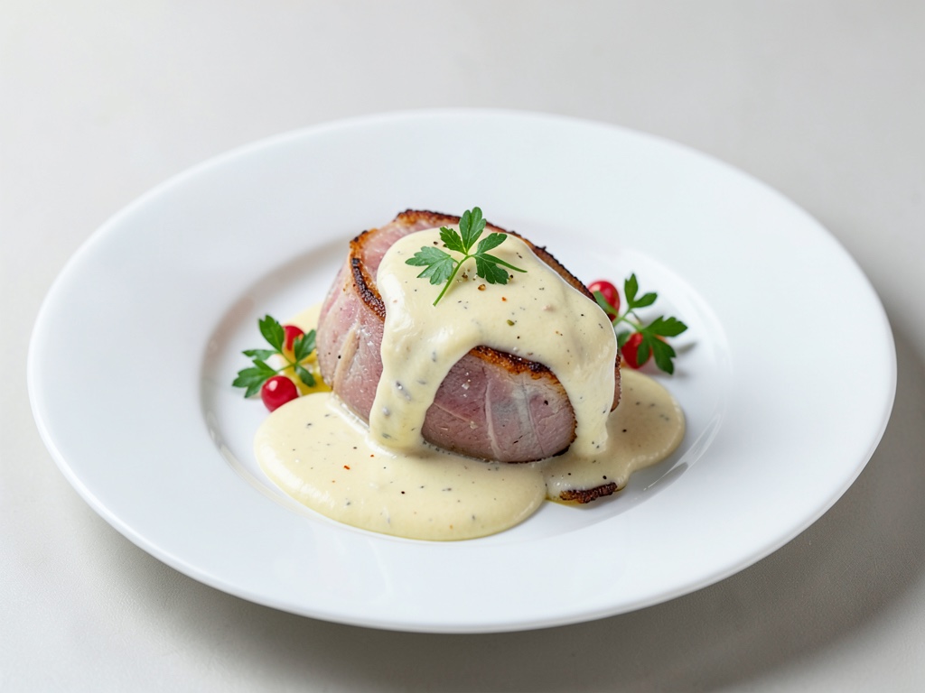 Gamba di vitello alla sveva con salsa alla panna