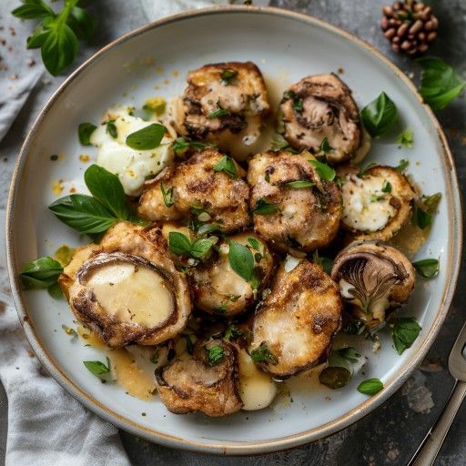 Involtini di vitello ripieni di funghi champignon