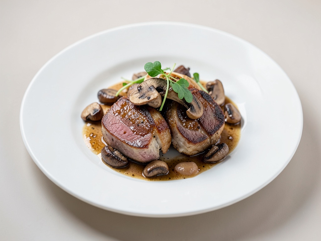 Cotolette di vitello tenere con funghi shiitake