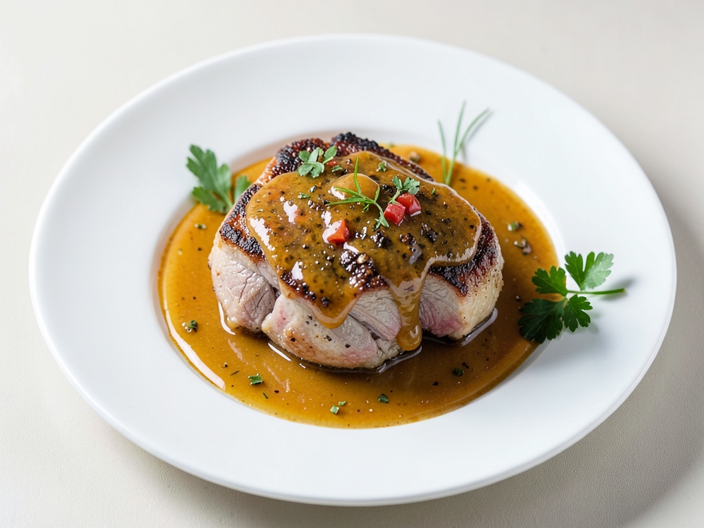 Cotoletta di vitello con crosta di miele e senape