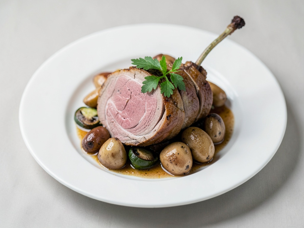 Vitello tonnato con verdure ai funghi
