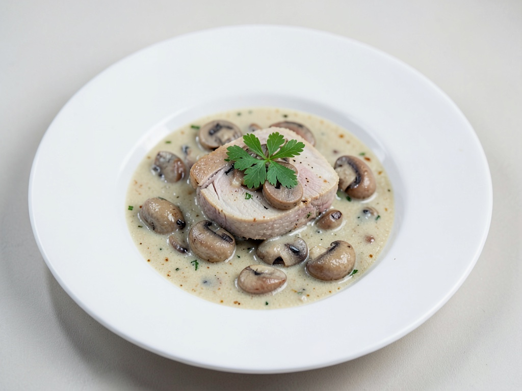 Stufato di vitello cremoso ai funghi