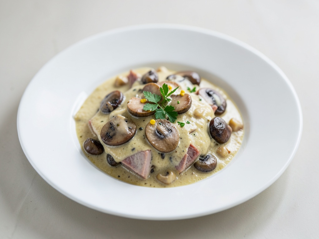 Ragù di vitello cremoso ai funghi